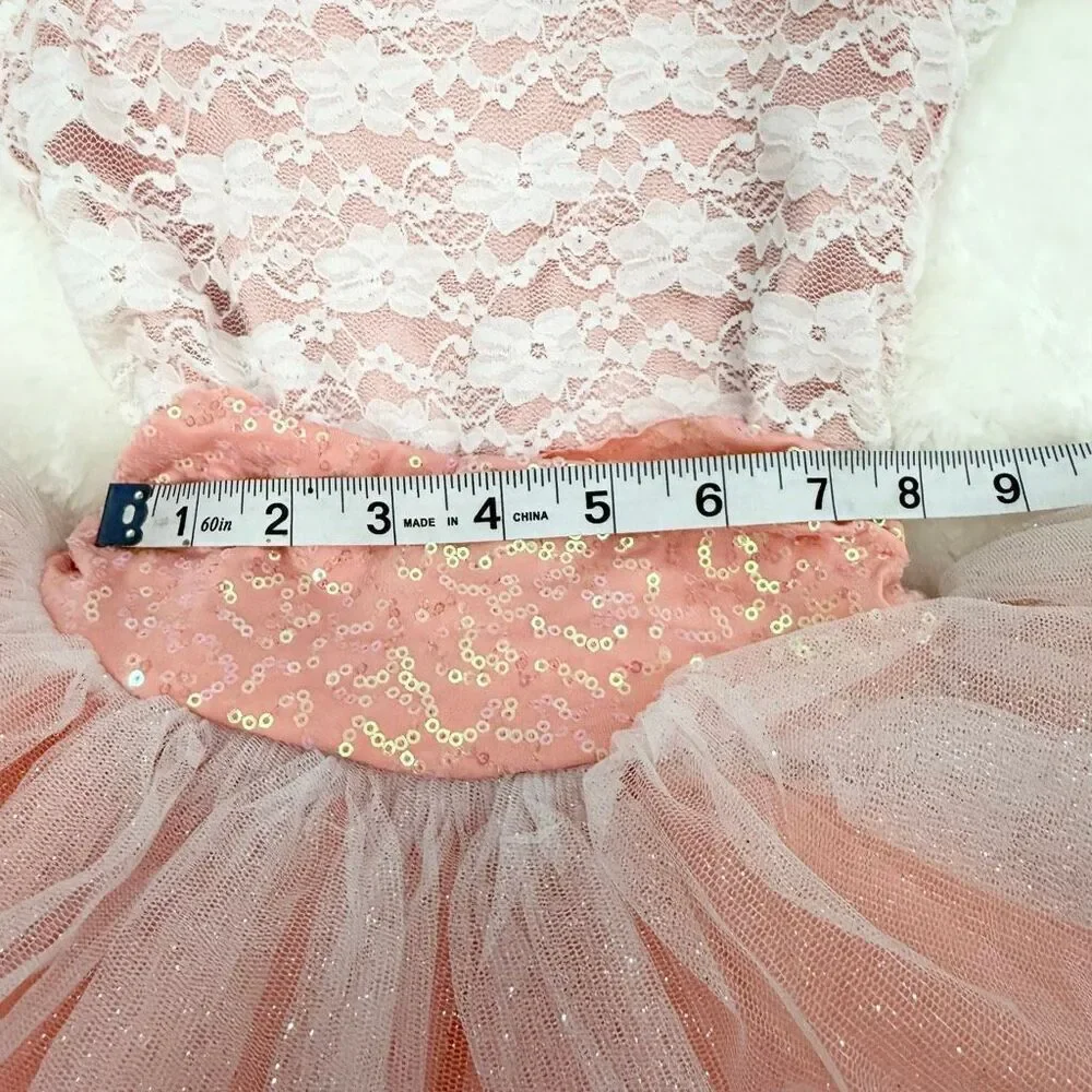 Weissman Lace Sequin Lace Glitter Tulle Dress Style 9804 - US Size SC (Child Sma